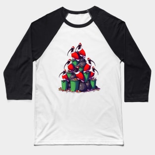 Xmas Bin Chicken Baseball T-Shirt